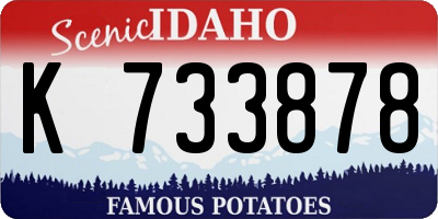 ID license plate K733878