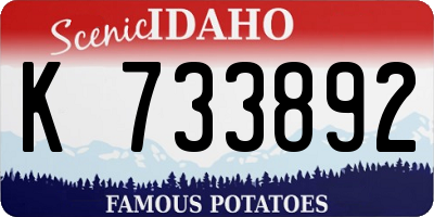 ID license plate K733892