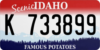 ID license plate K733899