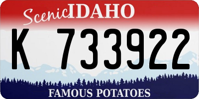 ID license plate K733922