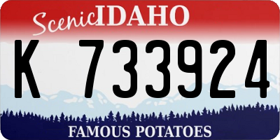 ID license plate K733924