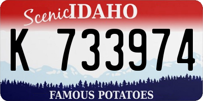 ID license plate K733974