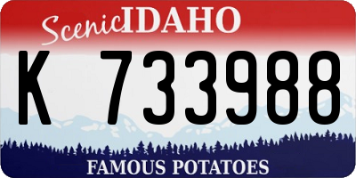 ID license plate K733988