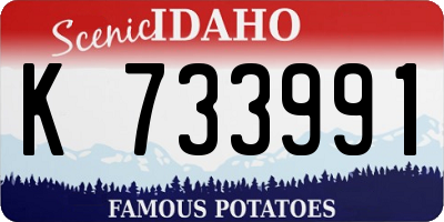 ID license plate K733991