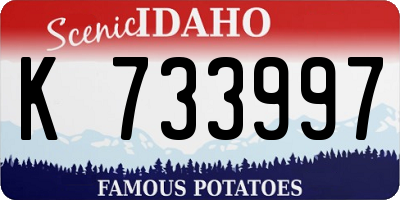 ID license plate K733997