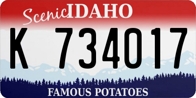 ID license plate K734017