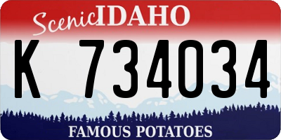 ID license plate K734034