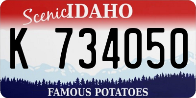 ID license plate K734050