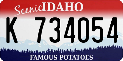 ID license plate K734054