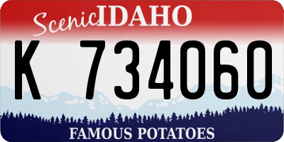 ID license plate K734060