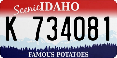 ID license plate K734081