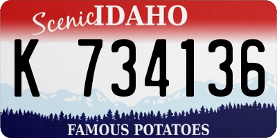 ID license plate K734136