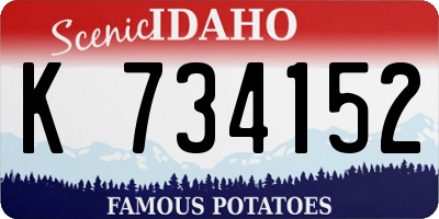 ID license plate K734152