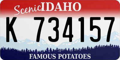 ID license plate K734157
