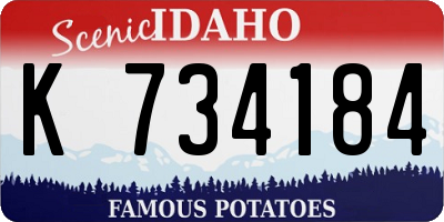 ID license plate K734184