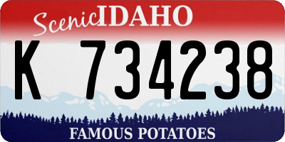 ID license plate K734238