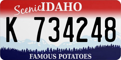 ID license plate K734248
