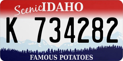 ID license plate K734282