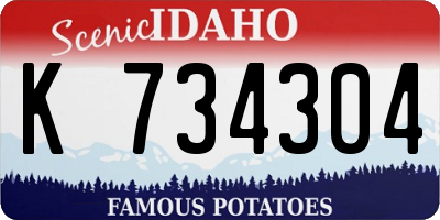 ID license plate K734304