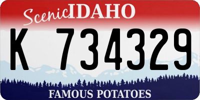 ID license plate K734329