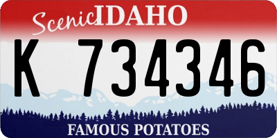 ID license plate K734346