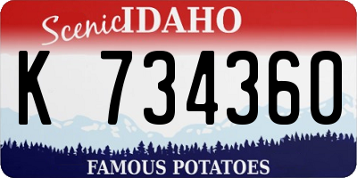 ID license plate K734360