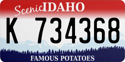 ID license plate K734368