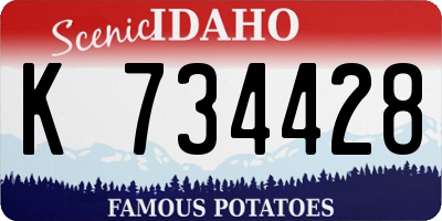 ID license plate K734428