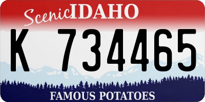 ID license plate K734465