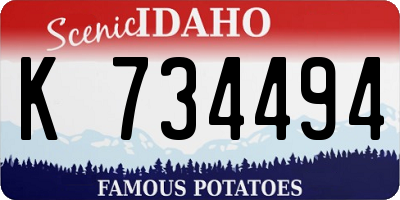 ID license plate K734494