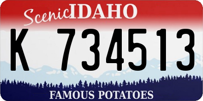 ID license plate K734513