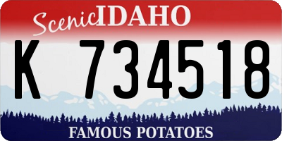 ID license plate K734518