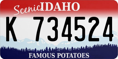 ID license plate K734524