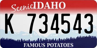 ID license plate K734543
