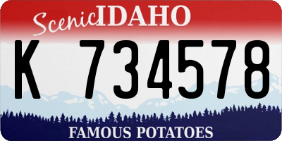 ID license plate K734578