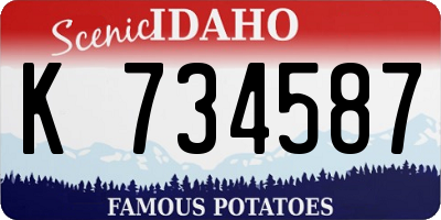 ID license plate K734587