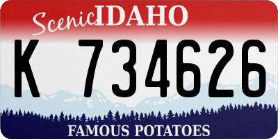 ID license plate K734626