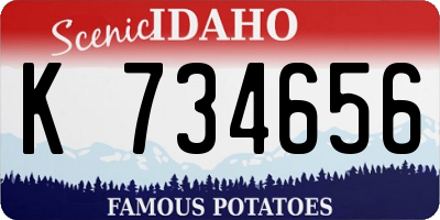 ID license plate K734656