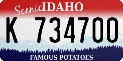 ID license plate K734700
