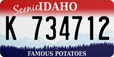 ID license plate K734712
