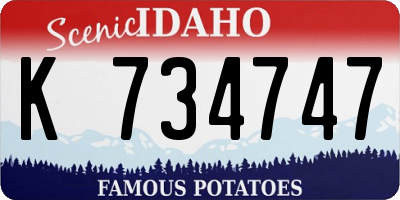 ID license plate K734747
