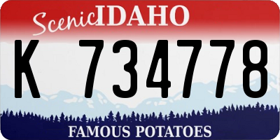 ID license plate K734778
