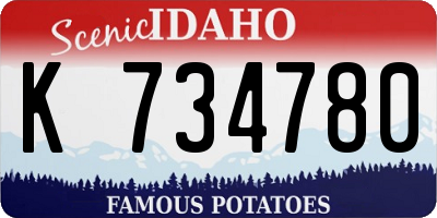 ID license plate K734780
