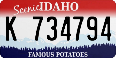 ID license plate K734794