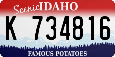 ID license plate K734816