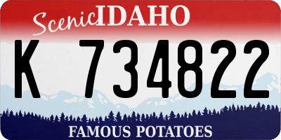 ID license plate K734822