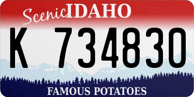 ID license plate K734830