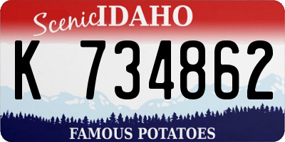 ID license plate K734862