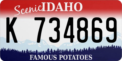 ID license plate K734869
