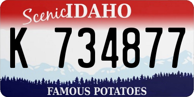 ID license plate K734877